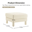 Polyester Beige Ottoman