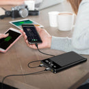 10000mAh Power Bank Portable Ultra Slim Charger External Battery Pack with 2 USB Output Ports Charging Cable LED Flashlight Compatible with IOSPhone 1