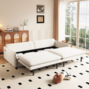 4 Seat Convertible Sleeper Sofa Bed, Modern With Storage