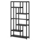 Extra Tall 7 Tier Industrial Etagere Bookcase with 10 Shelves Organizer by HouseOfZazla