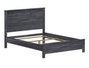 Albany Solid Wood Grey Bed, Modern Rustic Wooden Full Size Bed Frame Box Spring Needed