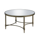 Aditya - Mirrored Antique Brass Coffee Table - Antique Brass by HouseOfZazla