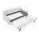Size Upholstered Daybed With Trundle And USB Charging Armrest