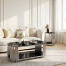 Modern Luxury Coffee Table and Side Table Set, 2-Piece Oval by HouseOfZazla