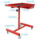 Adjustable Tear Down Work Table With Drawer For Garages, Repair Shops, And Diy, Portable, (4) 2.5" Swivel Casters, 220 Pound Capacity, Rubber Corners, Heavy Duty Steel by HouseOfZazla