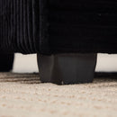 Convertible Sectional Sofa Bed Set With Armrest Storage, Cup Holder, USB - Black by Unique Piece Furniture