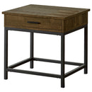 Square End Table With 1 Drawer - Brown by HouseOfZazla