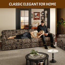 Luxuriously Comfortable Cloud Couch With Elegant Rolled Arms & Pleated Skirt Design by HouseOfZazla