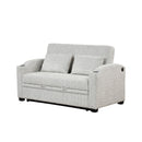 Pull Out Loveseat Sofa With Adjsutable Backrest, 2 Pillows, Cup Holders, USB Ports For Living Room by Unique Piece Furniture