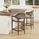Americana Mid-Century Modern 26" Cane Back Counter Stool by HouseOfZazla