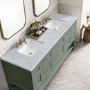 James Martin Breckenridge 72" Double Bathroom Vanity, Smokey Celadon