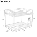 Metal Bunk Bed, Low Bunk Bed With Ladder by Unique Piece Furniture