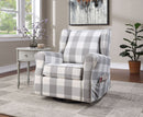 Patli Glider Chair With Swivel - Gray / White by HouseOfZazla