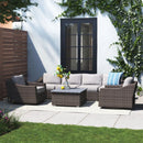 Stylish Sofa Seating Group With Cushions Perfect For Outdoor Gatherings by HouseOfZazla