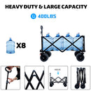 Foldable Wagon with Extended Tailgate and Large All-Terrain Wheels by HouseOfZazla