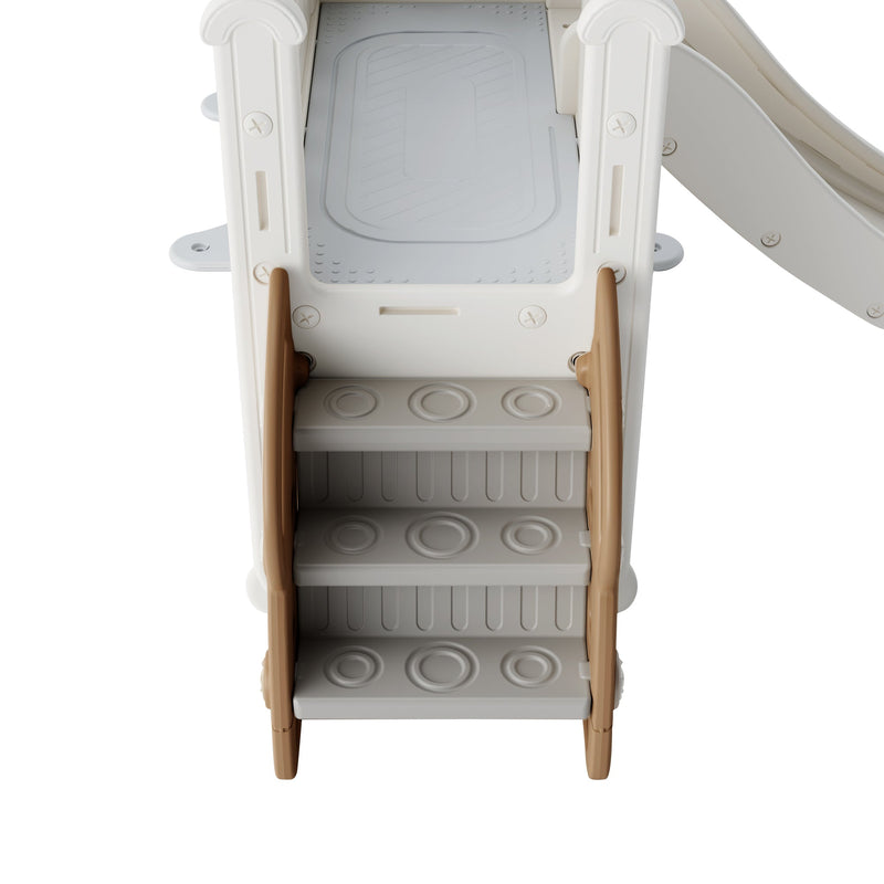 5 in 1 T oddler Slide and Swing Set, Kids Playground Climber Slide Playset with Drawing Whiteboard, Freestanding Combination for Babies