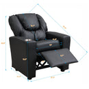 Sally Deluxe Kids Recliner Chair With Cup Holder - Black by HouseOfZazla