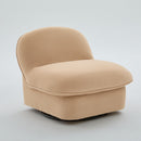 Pumpkin Shaped Swivel Accent Chair, 360 Degree Rotation For Living Room by Unique Piece Furniture