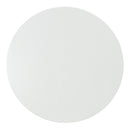 5-piece Dining Set Retro Round Table with 4 Upholstered Chairs for Living Room, Dining Room (White)