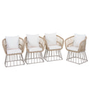 Outdoor Dining Chair MP1 - Teak Finish Wicker & Steel Frame by HouseOfZazla