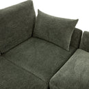 Modern Modular U-Shaped Sofa Bed With Movable Ottoman, USB Ports, Phone Holder by HouseOfZazla