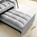 3-in-1 Sofa Bed, Convertible Sleeper Chair Sofa Bed Adjustable Pull Out Sleeper Chair Bed Multi-Pockets Folding Sofa Bed for Living Room Bedroom Small Space (Grey)