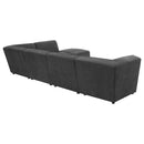 Vincent - 6 Piece Modular Sectional - Charcoal by HouseOfZazla