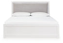 Maeling - King Upholstered Panel Bed - White