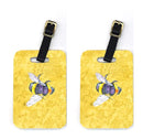 Bee on Yellow Luggage Tag