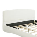 Curved Upholstered Bed with Smart Ambient Lighting by HouseOfZazla