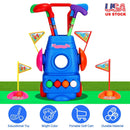 Toddler Golf Set with 4 Balls 4 Clubs 2 Holes 2 Flags Golf Cart Indoor Outdoor Golf Game Gift For 3-5 Years Old Kids by GBruno Store