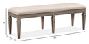 Lancaster - Bench With Upholstered Seat - Dovetail Gray