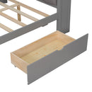 Platform Bed With Storage Shelves, Drawers, Charging Station, LED, Desk by HouseOfZazla