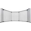 200" Adjustable Safety Gate 8 Panels Play Yard Metal Doorways Fireplace Fence Christmas Tree Fence Gate for House Stairs Gate prohibited area fence