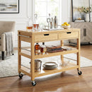 Indoor Multifunctional Bamboo Kitchen Cart by HouseOfZazla