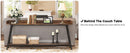 70.87 inch Extra Long Console Table Behind Couch, Rustic Industrial Sofa Table for Living Room, Narrow Entryway Hallway Long Bar Table, Brown+Black