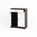 Freestanding Wooden Shoe Cabinet, 4 Tier Organizer With Drawer by HouseOfZazla