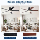 Flush Mount Ceiling Fans With LED Light And Remote Control, 5 Blades by HouseOfZazla