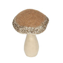Mushroom Holiday Ornament, For Harvest Festival Fall Festival & Thanksgiving Table Decorations (Set of 2) - Beige / Light Brown