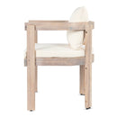 7 Pieces Acacia Wood Outdoor Dining Set with Cream Cushions by HouseOfZazla