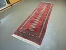 2' 8" X 10' Vintage Handmade Bokhara Turkoman Pakistani Wool Runner Rug Nice