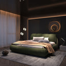 Luxury Upholstered Platform Bed With Oversized Padded Backrest And Solid Wood Frame by HouseOfZazla