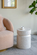 14x14x18" Round Wooden Accent Stool