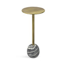 Melene - Side Table - Gray / Gold by HouseOfZazla