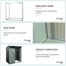 Outdoor Metal Storage Shed Transparent Plate
