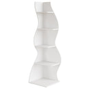 5-Tier Corner Shelf, Modern Wall Corner Bookshelf Bookcase