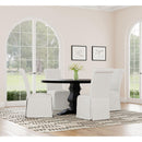 Allende - Round Dining Pedestal Table With Carved Base - Black by HouseOfZazla