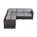 Luxurious Wicker Patio Sectional With Weather Resistant Sunbrella Cushions by HouseOfZazla