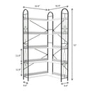 Industrial Style Corner Bookshelf With Thickened Iron Frame by Unique Piece Furniture