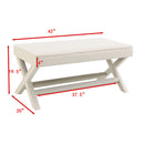 Comfort Double Bench Upholstered With X Crossed Legs by HouseOfZazla
